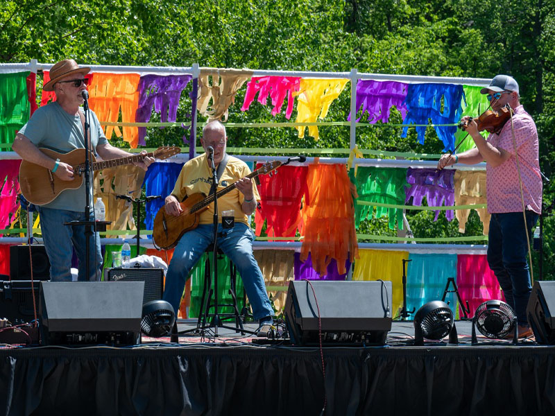 A Band Performs at Cedar Creek's Annual Spring Festival in Olathe, KS